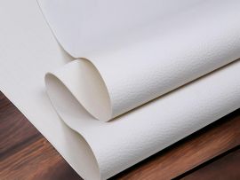 Valkoinen PVC keinonahka(PVC Leather) 1.4mx5m
